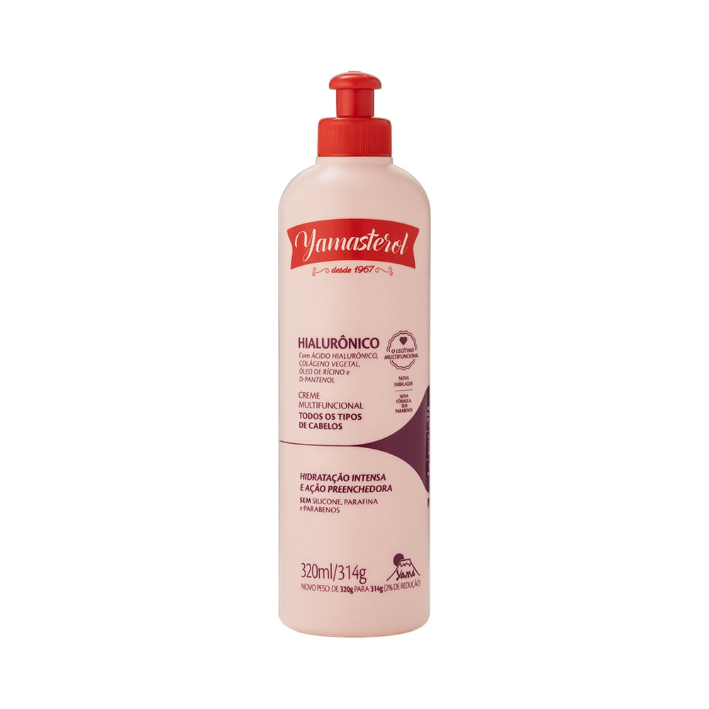 Creme Capilar Yamasterol Hialurônico 320g embalagem frontal